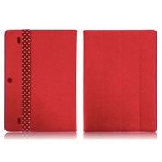Leather Roll Stand Case for docomo dtab 01 レッド BM-DTABFLRO/R