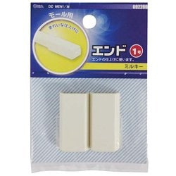 配線モール 角型エンド 1号 ミルキー 2個入 DZ-MEN1 M
