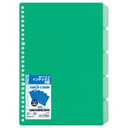 バインダー付属品・B5インデックス(5段)・グリーン JHP02G