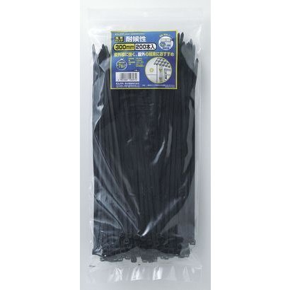 耐候性結束バンド 300mm ブラック 200本 KBF-300200C(BK)