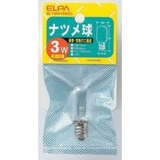白熱電球 ナツメ球 E12口金 110V 3W形 20mm径 クリア G-1001H(C)
