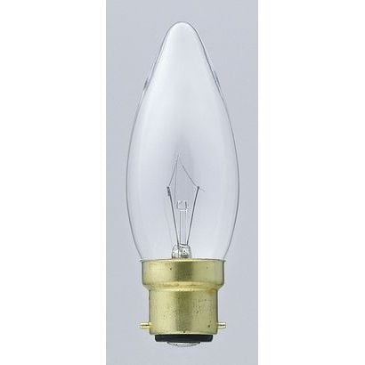 白熱電球 シャンデリア球 B22D口金 25W クリア G-704H(C)