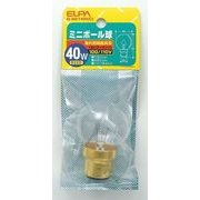 白熱電球 ミニボールランプ B22D口金 100-110V 40W バルブ径40mm クリア G-8014H(C)