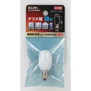 白熱電球 ナツメ球 E12口金 110V 10W形 20mm径 ホワイト G-L14H(W)
