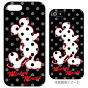 カスタムカバーiPhone5スライドレリーフミッキーBKドット