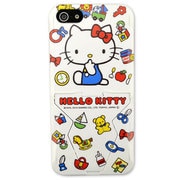 カスタムカバーiPhone5スタンド付キティ総柄