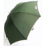 紳士無地ワッペン付傘 無地 70cm グリーン [09001050]