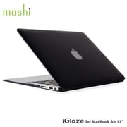 MacBookAir 13インチ用シェルカバー ブラック mo-zzigar13-bk iGlaze for MacBook Air 13 Stealth Black