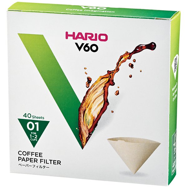 V60用ペーパーフィルター 01M 40枚 茶 VCF-01-40M