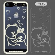 フラッシュフィルムiPhone5LINE ブラウン＆コニーLOVE
