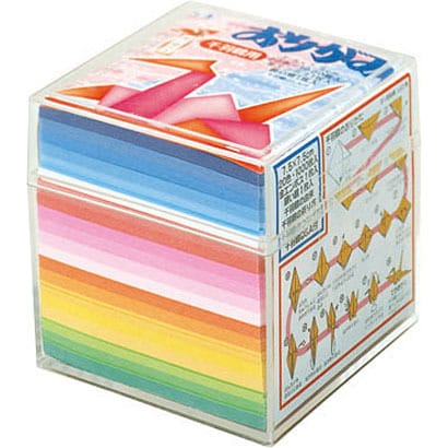 千羽鶴用おりがみ 7.5ｃｍ プラケース入 002004