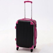 ACTUS "TOY CARRY " (アクタス トイキャリー) Mサイズ 旅行日数目安：2～3泊 51/60(拡張時)L TSAロック搭載  ブラック×ピンク 70598-30