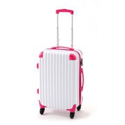 ACTUS "TOY CARRY " (アクタス トイキャリー) Mサイズ 旅行日数目安：2～3泊 51/60(拡張時)L TSAロック搭載  ホワイト×ピンク 70598-89