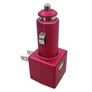AC/DC充電器 USBポート付き レッド ADKJ-UDRD