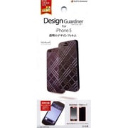 Z414IP5002 [iPhone5専用 デザインフィルム ラインチェック 液晶面+背面保護フィルム]