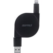 USB2.0ケーブル A to Lightning 巻き取りタイプ ブラック BSIPC07UL60BK