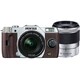 Q7 ダブルズームキット シルバー/ブラウン 007 [ボディ＋交換レンズ「PENTAX-02 STANDARD ZOOM」「PENTAX-06 TELEPHOTO ZOOM」]