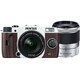 Q7 ダブルズームキット ホワイト/ブラウン 018 [ボディ＋交換レンズ「PENTAX-02 STANDARD ZOOM」「PENTAX-06 TELEPHOTO ZOOM」]