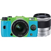 Q7 ダブルズームキット グリーン/アクア 037 [ボディ＋交換レンズ「PENTAX-02 STANDARD ZOOM」「PENTAX-06 TELEPHOTO ZOOM」]