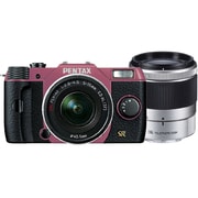 Q7 ダブルズームキット ピンク/ブラック 046 [ボディ＋交換レンズ「PENTAX-02 STANDARD ZOOM」「PENTAX-06 TELEPHOTO ZOOM」]