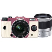 Q7 ダブルズームキット ピンク/ホワイト 047 [ボディ＋交換レンズ「PENTAX-02 STANDARD ZOOM」「PENTAX-06 TELEPHOTO ZOOM」]