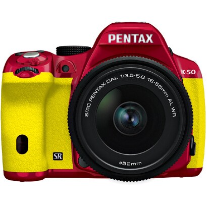 K-50 レンズキット レッド/イエロー 021 [ボディ＋交換レンズ「smc PENTAX-DA L 18-55mmF3.5-5.6AL WR」]