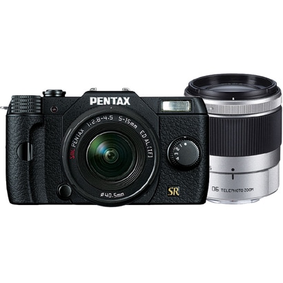 Q7 ダブルズームキット ブラック [ボディ＋交換レンズ「PENTAX-02 STANDARD ZOOM」「PENTAX-06 TELEPHOTO ZOOM」]