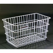 F-8BTKAA-W　強力新聞カゴバイク用取付金具付ホワイト 100-20611