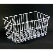 F-7BTK-W　新聞カゴバイク用取付金具付ステーなしホワイト 100-20626