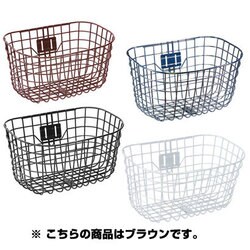 GK-601-BR オシャレ丸型ワイヤーカゴ大型ブラウン 109-00226