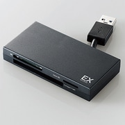メモリリーダライタ USB3.0対応 ケーブル収納 SD+microSD+CF対応 ブラック MR3-K005BK