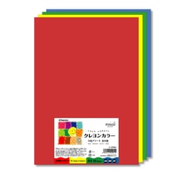 クレヨンカラー 4色アソート 122g/m2 A4 20枚 ナ-CR901