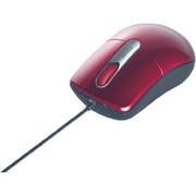 USB接続 有線光学式マウス Mサイズ レッド BSMOU07MRD