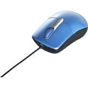 USB接続 有線光学式マウス Mサイズ ブルー BSMOU07MBL