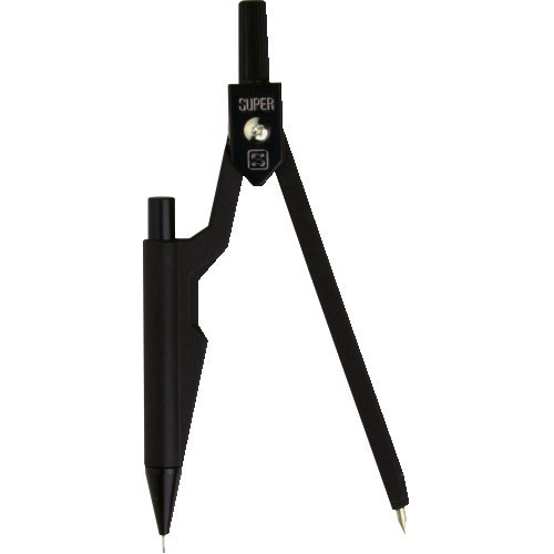 黒 スーパーコンパス 0.5mm芯用 ノツク-503-BK