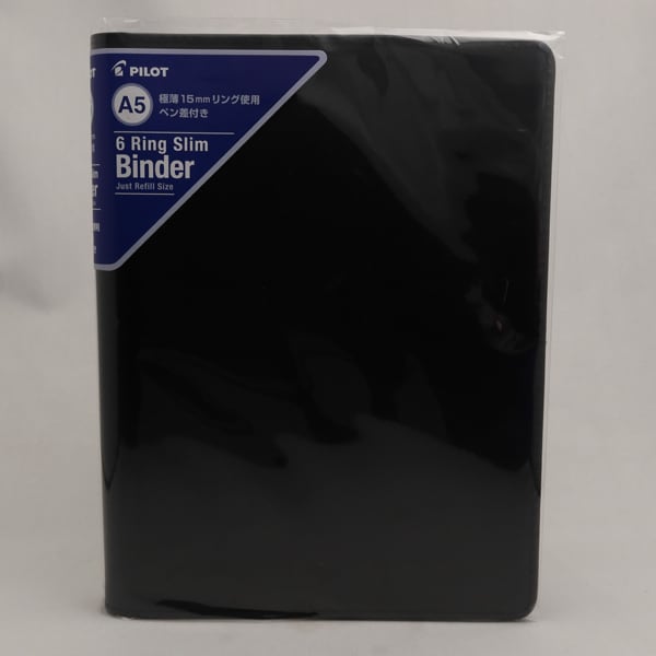 A5 スリムバインダー手帳 6穴 ブラック PA501-280-B