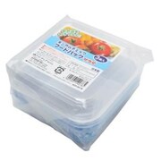 調理小物 ギンガムチェック フードパック サラダ ブルー 3枚
