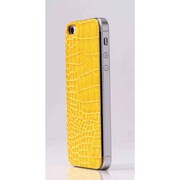 DRP-I5-0205 [iPhone5 背面牛革グリップ 鰐皮風]