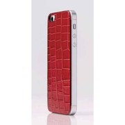 DRP-I5-0206 [iPhone5 背面牛革グリップ 鰐皮風]