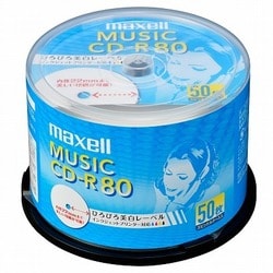 音楽用CD-R 80分 プリンタブル 50枚パック CDRA80WP.50SP