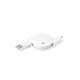 TRAVEL BIZ スマートフォン対応Micro USB＆データ転送巻き取り式USBケーブル バニラホワイト DCA-RA060WH