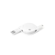 TRAVEL BIZ スマートフォン対応Micro USB&データ転送巻き取り式USBケーブル バニラホワイト DCA-RA060WH