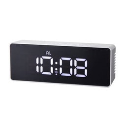 送料無料】置き時計「IDEA LABEL」電波カーブLEDクロック