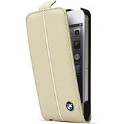 BMFLP5LC [BMW レザーフラップケース iPhone 5用 クリームベージ]