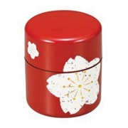 茶筒 朱桜