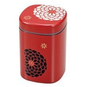 茶入れ 特大 朱百華