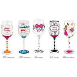 ヨドバシ Com 東京共同貿易 プリントワイングラス Wine Girl 4 Cs 通販 全品無料配達