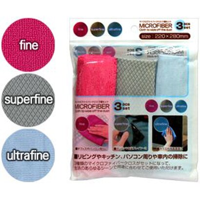 マイクロファイバークロス 3種セット PA-457
