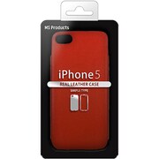 MS-IP5LRD [iPhone SE/5s/5用 本革ケース レッド]