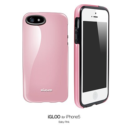 iGiP5BP/BK [iPhone 5用 iGloo Baby Pink (Inner Black)]